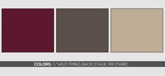 the color scheme for an interior room with red, beige and brown tones on it