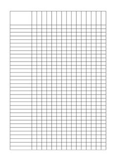 a blank graph paper with lines in the middle and numbers at each end on it