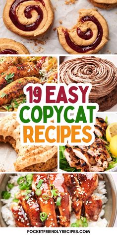 19 easy copycat recipes that are perfect to make for dinner or desserts, and also as an appetizer