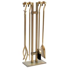 Pilgrim 10 4-Piece Burnished Brass Sinclair Tool Set Fireplace Tool, Fireplace Tool Set, Burnished Brass, 20 Pounds, San Francisco Bay, San Francisco Bay Area, Fireplace Accessories, Tongs, Shovel