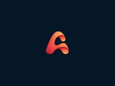 an orange letter logo on a dark blue background with the letter a in the middle