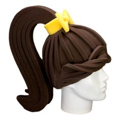 This Ponytail Wig will definitely make you stand out at your next Party, Hora Loca, Wedding, Corporate Event, Birthday, Quinceanera, or Halloween Party! It can be used as a wedding hats, top hats, photo booth props, or a party favor. Paper Wig, Foam Wig, Barbie Ponytail, Foam Wigs, Thanksgiving Wedding, Party Wig, Ponytail Wig, Top Hats, Wedding Hats