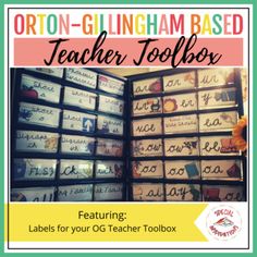 a teacher's toolbox filled with lots of boxes