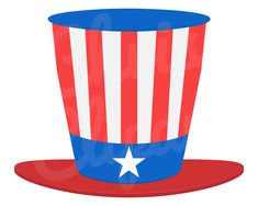 a red, white and blue hat with the stars on it's side is shown