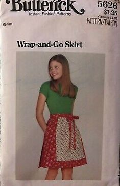 Cut, counted and complete with instructions. Wrap Skirts, Girl Pattern, Wrap Skirt, Apron, Sewing Patterns, Art Collection, Sewing Crafts, Things To Sell, Sewing