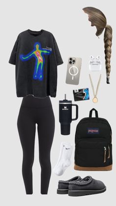 #fyp Cute Easy Outfits For School, Black Leggings Outfit