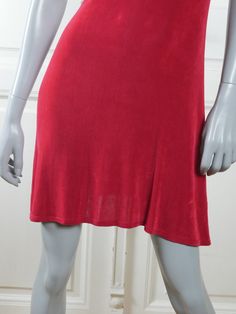 This Danish vintage red dress has a round neckline, short sleeves, and an empire waistline that gives way to an A-line above-the-knee skirt. The slip-on dress has a red velvet bodice and sleeves and a red lycra skirt. Brand label: Jacqueline De Young Collection Size: 6 US, 10 UK (see exact measurements below) Material: Polyester, Lycra Condition: Excellent ---MEASUREMENTS--- Bust = 34 inches (86cm) Waist = 27 inches (68.5cm) Hips = 37 inches (94cm) Sleeve Length = 9 inches (23cm) Dress Length = Red Knee-length Mini Dress, Red Stretch A-line Dress, Summer Solid Color A-line Short Sleeve Dress, Red A-line Mini Dress, Red Stretch Knee-length Mini Dress, Red A-line Fit And Flare Mini Dress, Red Fit And Flare Mini Dress, Red Fit And Flare A-line Mini Dress, Red Mini Dress Fit And Flare Knee-length