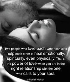 two people who love each other can also help each other to heal