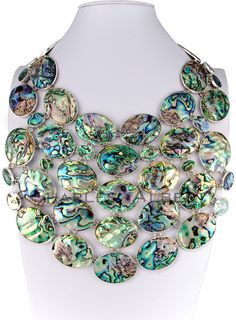 Style #LBN24: Abalone Necklace set in sterling silver. Retail $2,100 Abalone Jewelry, Necklaces Statement, Abalone Necklace, Large Necklace, Chunky Jewelry, Mermaid Necklace, Necklace Statement, Shell Jewelry, Jewelry Photography