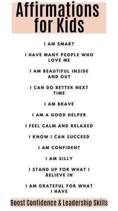 an affirmation for kids with the words i am smart