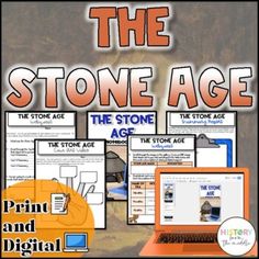 the stone age activities and printables for kids to use in their homeschool