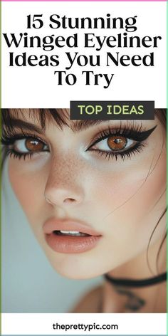 Winged Eyeliner Looks, Best Eye Primer, Liner Looks, Winged Eyeliner Makeup, Eyeliner Ideas, Eyeliner Shapes, Eye Designs, Winged Eye