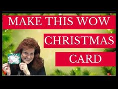 a woman holding up a christmas card with the words make this wow christmas card