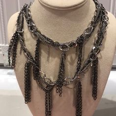 Power Suits Are Hot For Spring/Summer & Paired With A Great Statement Necklace, You’ll Command Attention. 18”-20” Adj Antiqued Silver Finish 44n Box 40 Shoulder Necklace, Bone Jewelry, Power Suit, Jewelry Inspo, Tassel Necklace, Womens Jewelry Necklace, Antique Silver, Tassels, Jewelry Accessories