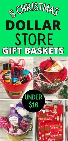 Love these Christmas Dollar Store gift baskets!! These Dollar Store gifts are under $10! Makes easy last minute gifts too! Dollar Store Gift Baskets, Cheap Christmas Gift Baskets, Cheap Diy Gift, Christmas Food Gift Baskets, Cheap Christmas Gift, Dollar Store Gifts, Diy Gifts Cheap, Game Night Gift, Dollar Tree Gifts