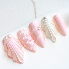 PRICES MAY VARY. 🌟【Handmade Almond Nails Series】The advantages of almond shaped nails are that they are elegant and feminine, and can make fingers appear longer and slimmer. They are also versatile and suitable for different occasions and styles. 👍【Why Choose Handmade Press On Nials】 ① Handmade press-on nials are more exquisite. ② Sizes can be customized to fit both children and adults. ③ They are more durable when using high-quality raw materials. ④ Achieve the same effect as offline nail art 3d Design Art, Nail Medium, Long Almond, Nail Remover, Almond Shape Nails, Mermaid Nails, Pearl Shell, Manicure E Pedicure, Medium Long