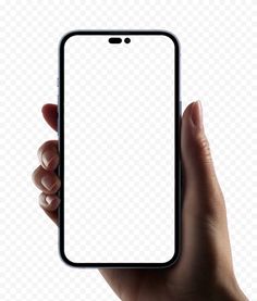 a hand holding an iphone with a white screen