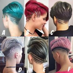 Fade Haircut Women, Pink Haircut, Current Haircuts, Buzzed Hair Women, Silver White Hair, Half Shaved Hair