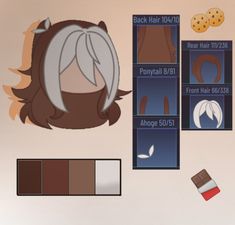 Brown Hair (Rambut Cokelat)🍫🍪 Creative Drawing Prompts, Odaiba, Dessin Adorable, Club Style, Creative Drawing