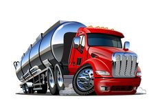 a red and black cement mixer truck on a white background - objects 3d renders