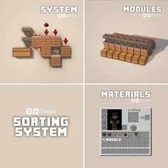 four different types of materials in minecraft