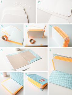 how to make an envelope out of construction paper and some glue on the inside, with step - by - step instructions