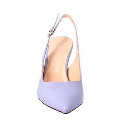 Women's décolleté in wisteria-colored leather

Heel height 9cm

Soft leather lining

Padded insole

Leather sole

Made in Italy

Composition:
 Upper: 100% Leather
 Lining: 100% Leather
 Bottom: 100% Leather
 Insole: 100% Leather Feminine High Heel Slingback Pumps For Office, Purple Leather Block Heels, Feminine Heels With Deep Heel Cup And Open Heel, Feminine Leather Heels With Reinforced Heel, Purple Slingback Pumps For Spring, Purple Slingback Pumps With Ankle Strap, Spring Purple Slingback Pumps With Heel Strap, Purple High Heel Slingback Pumps For Spring, Purple Ankle Strap Slingback Pumps With Heel Strap