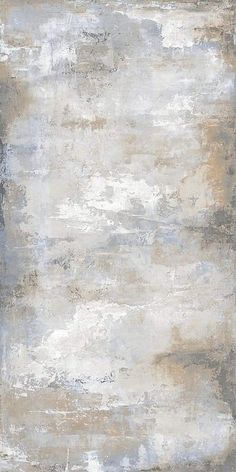 an abstract painting with white and grey colors