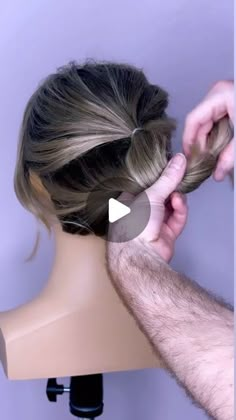 Wedding Mid Updo, Short Hair With Fascinator, Short Hair Updo Step By Step, Rolls For Hair, Pull Back Short Hair Ideas, How To Wear Your Hair Up, Put Hair Up With Clip, Chin Length Updo Easy, How To Do A High Bun With Short Hair