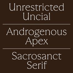 three different types of font that appear to be in the form of letters, including one with