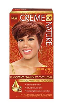 Creme of Nature Nourishing Permanent Hair Color: 6.4 Bronze Copper Best Copper Hair Dye, Bronze Hair Color, Bronze Hair, Shine Hair, Vivid Hair Color, Ginger Hair Color, Hair Chalk