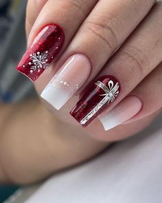 Christmas Nails 2025, Nails Navidad, Navidad Nails, Christmas Gel Nails, Pretty Nail Art Designs, Christmas Nails Acrylic, Nail Swag, Uñas Acrilicas, Dipped Nails