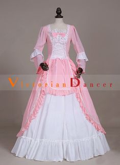 Renaissance Princess Lolita Victorian Period Pink Dress   Condition: Brand New  Color: amp;nbsp; As Picture  Material: Satins  Silhouette: Ball Gown  Sleeve Length: Long Sleeve  Dresses Length:Floor-Length  Neckline: Square Collar  Decoration: Ruffles  Style: Vintage  Includes: Dress Prom Pink Dress, Pink Dress Gown, Period Dresses, Gothic Victorian Dresses, Antoinette Dress, Oc Outfits, Bustle Dress, Period Dress, Old Fashion Dresses