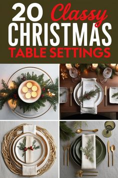 Get ready to dazzle your holiday guests with these 20 stunningly classy Christmas table setting ideas! Whether you're hosting a cozy family dinner or an elegant holiday party, you'll find creative inspiration for every style—from rustic charm to modern glam. 🎄✨ Discover easy DIY decor tips, budget-friendly ideas, and show-stopping centerpieces that will transform your holiday table into a festive masterpiece. Click to see them all and make your Christmas unforgettable! 🎁🎅 #ChristmasTableSettings #HolidayDecor #ChristmasDinnerIdeas Christmas Table Setting Ideas, White Christmas Decor Ideas, Centerpiece Arrangements, Elegant Holiday Party, Table Setting Ideas, Christmas Table Setting, Elegant Centerpiece, Easy Diy Decor, Classy Christmas