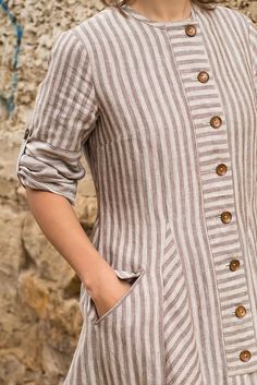 Lines Suit Design, Lining Kurti Designs Latest, A Line Kurta Designs Latest, Lining Kurti Design, Stripes Kurti Designs Latest, Striped Kurti Design, Lining Kurti, A Line Kurti Designs, Plain Kurti Designs