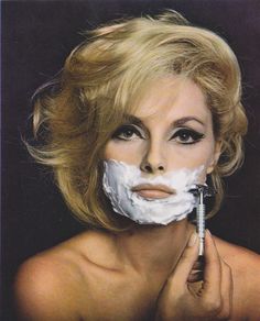 Virna Lisi photographed for Esquire by Jean-Paul Goude,1965. Jean Paul Goude, Virna Lisi, Jane Russell, Mae West, Gene Kelly, Smooth Shave, Dita Von Teese