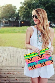 Tribal pattern bags are perfect for incorporating some summertime color into your spring wardrobe. Live Beautifully, Maternity Style, Spring Wardrobe, Bag Pattern, Lily Pulitzer Dress, Fashion Inspiration, To Draw, My Favorite, Turquoise