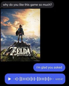 the legend of zelda text message