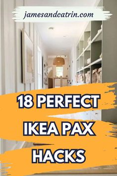 Discover amazing IKEA PAX hacks to transform your storage space! 🌟 Learn creative ways to customize your PAX wardrobe with these inspiring ideas. Perfect for maximizing space and adding a personal touch. Explore our collection and get inspired to revamp your bedroom! #ikea #ikeapaxhacks Pax Storage Basement, Best Ikea Bedroom, Ikea Furniture Hacks Closet, Ikea Pax Wardrobe Interior, Pax Wardrobe Interior Ideas, Ikea Wardrobe With Desk, Walk In Closet Pax Ikea, Above Wardrobe Storage Ideas, Pax Bedroom Ideas