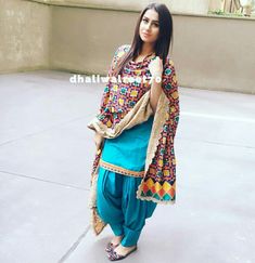 Phulkari Design, Panjabi Dress, Salwar Kurti, Panjabi Suit