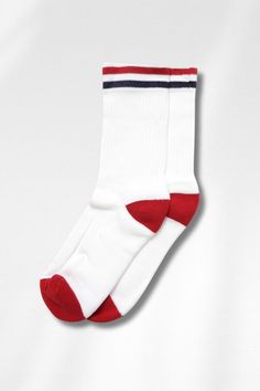 Retro White Cotton Socks, White Cotton Retro Socks, Retro White Socks For Winter, Retro Cotton Socks For Winter, Retro Winter Cotton Socks, Fall White, White Socks, Striped Socks, Athletic Socks