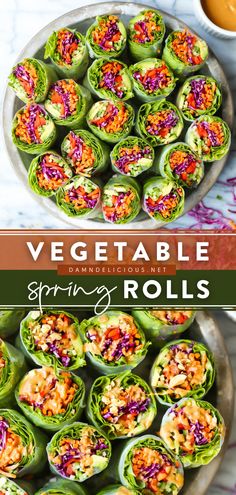 VEGETABLE SPRING ROLLS WITH PEANUT SAUCE Spring Rolls With Peanut Sauce, Vegetable Spring Rolls, Summer Recipes Dinner, Summer Recipe, Easy Summer Meals, Summer Snacks, Health Dinner Recipes, Peanut Sauce, Spring Recipes