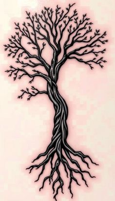 a drawing of a tree with no leaves