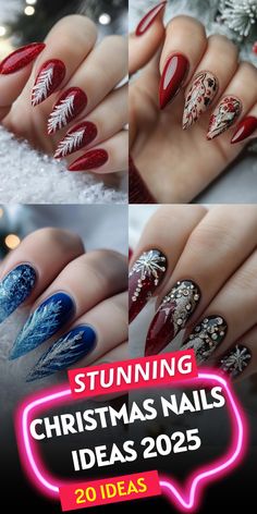 Transform your nails into a winter wonderland with 20 trendy acrylic Christmas nail ideas. Choose from elegant snowflakes, cozy sweaters, or shimmering baubles to make your nails the star of any holiday event. Show off your festive spirit in style with these creative holiday nail designs. Sweater And Snowflake Nails, Unique Holiday Nails, Christmas Nail Ideas Holiday Simple, Sweater Nails Christmas, Holiday Manicure Ideas, Christmas Sweater Nails, Christmas Nails Ideas, Plaid Nail Designs, Holiday Manicure