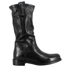 Vintage effect women's medium boots



 Smooth black leather

 Leg height 28 cm

 Circumference 39cm

 Heel height 3cm

 Unlined






 Leather sole



 Padded insole



 Made in Italy



 Composition:
 Upper: 100% Leather
 Bottom: 100% Leather
 Insole: 100% Leather Medium Boots, Calf High Boots, Vintage Effect, Black Boots Women, Shoe Size Conversion, Handmade Shoes, Womens Heels, Vintage Leather, Shoe Brands