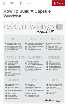 Core Closet Essentials, Capsule Wardrobe Formula, Clothing Checklist, Wardrobe Essentials List, Female Habits, Build A Capsule Wardrobe, Style Capsule