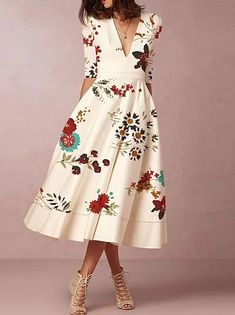 Midi Skater Dress, Mode Prints, Elegant Maxi Dress, Dress Stores Online, Beauty Dress, فستان سهرة, Linnet, Sarah Jessica Parker