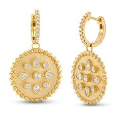 These Diamond Bezel Disc Earrings feature a 14K yellow gold bezel disk with round brilliant and pear cut diamonds totaling approximately 0.85 carats. Diamonds Direct, Wine Bars, Pear Cut Diamond, Diamond Education, Disc Earrings, Fine Jewelry Designers, Bezel Diamond, Engagement Ring Wedding Band, Mens Jewelry Bracelet