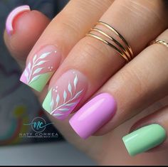 Uñas Color Lima, Iris Nails, Bright Nail Designs, Gel Nails Diy, Summery Nails, Vacation Nails, Nail Polish Designs, Nail Accessories