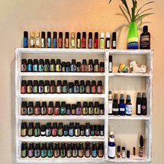 "Handmade wood shelving, perfect for essential oils, nail polish, thread & more! My husband hand makes each and every one! dim. are 26\"wide x 22\" tall 1.5\" deep Available in 3\" depth upon request Custom orders upon request. Satisfaction guaranteed! Thanks for looking!" Oil Display, Nail Polish Shelf, Oil Rack, Oil Shelf, Essential Oil Shelf, Nail Polish Holder, Wood Shelving, Nail Polish Storage, Essential Oil Storage